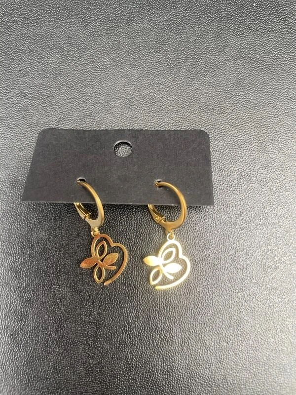Boucles d’oreilles « cœur de feuilles »